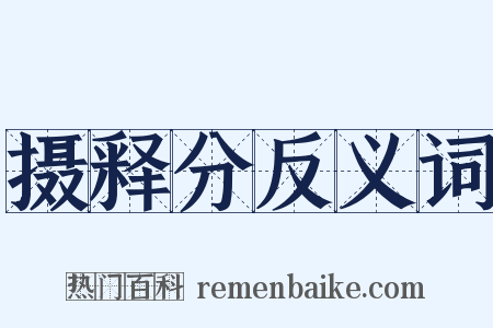 摄释分反义词是什么意思的图片